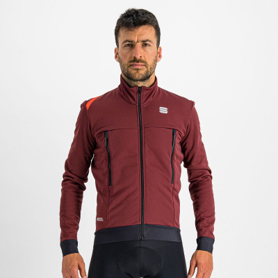 Cyklistická bunda pánska Sportful Fiandre Warm bordová