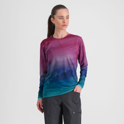 Sportful FLOW GIARA dámske tričko s dlhým rukávom berry blue pink