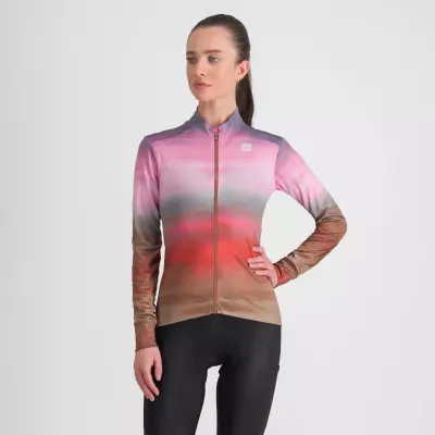 Sportful FLOW SUPERGIARA THERMAL dámsky cyklo dres cayenna red pink