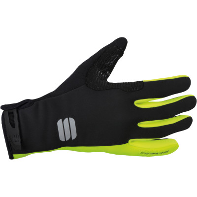 Sportful Gore WindStopper Essential2 rukavice čierne/fluo žlté Sportful Gore WindStopper Essential2 rukavice čierne/fluo žlté
