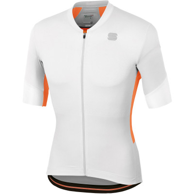 Sportful GTS cyklistický dres biely/svetlosivý/oranžový
