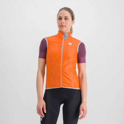 Cyklistická dámska vesta Sportful Hot Pack EasyLight oranžová