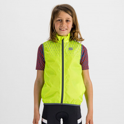 Letná cyklistická vesta detská Sportful Kid Reflex fluo žltá