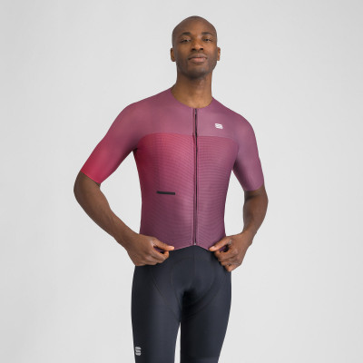 Letný cyklistický dres pánsky Sportful Light bordový/červený
