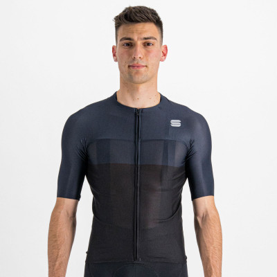 Letný cyklistický dres pánsky Sportful Light Pro čierny/modrý