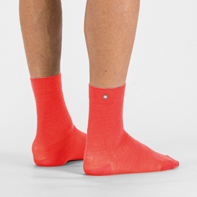 Zimné cyklistické dámske ponožky Sportful Matchy Wool červený grepfruit