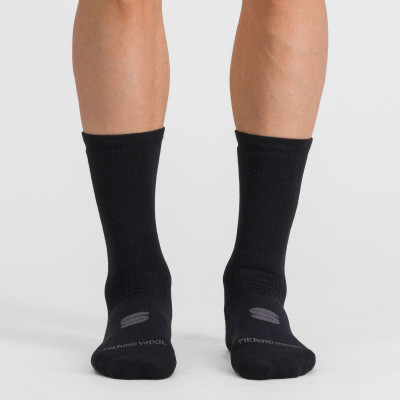 Zimné cyklistické ponožky pánske Sportful Merino Wool 18 čierne