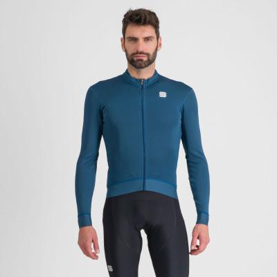 Zimný cyklistický dres pánsky Sportful Monocrom Thermal modrý