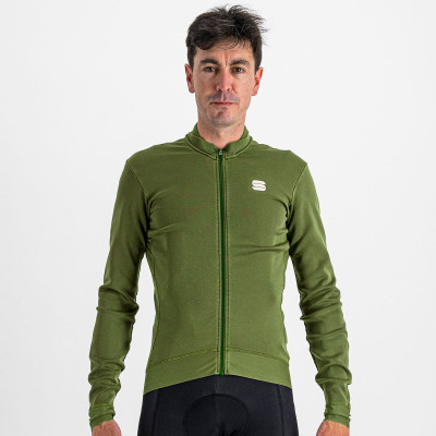 Prechodný cyklistický pánsky dres Sportful Monocrom Thermal zelený