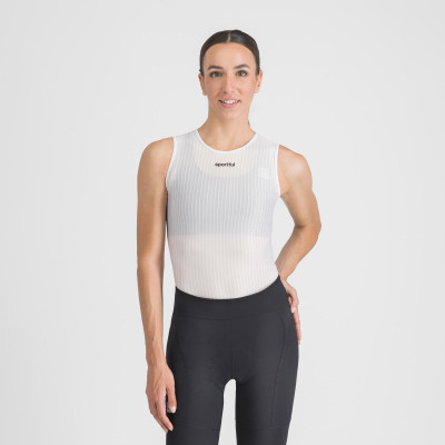 Letné cyklistické funkčné tričko bez rukávov dámske Sportful Pro Baselayer biele