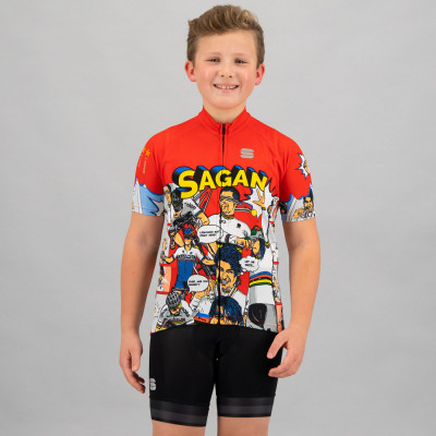 Letný cyklistický dres detský Sportful Super Peter červený