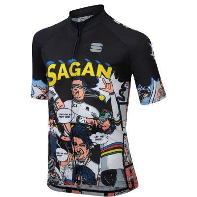 Letný cyklistický dres detský Sportful Super Peter čierny