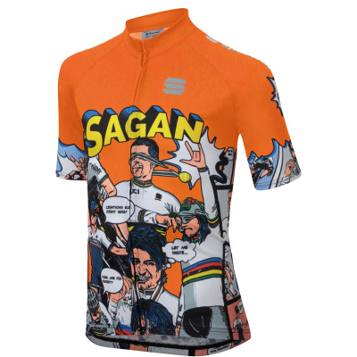 Letný cyklistický dres detský Sportful Super Peter oranžový