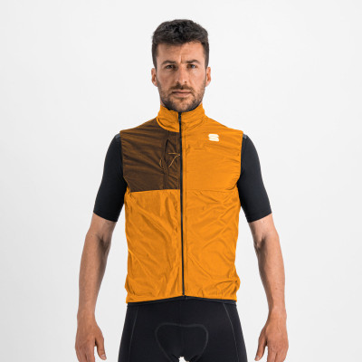 Letná cyklistická vesta pánska Sportful Supergiara Layer zlatá