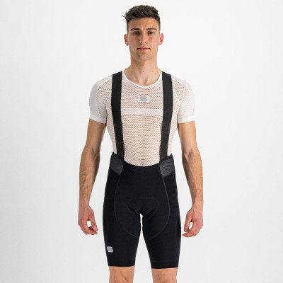 Letné pánske cyklistické nohavice s trakmi Sportful Total Comfort čierne