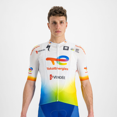 Letný pánsky cyklistický dres Sportful TotalEnergies BODYFIT TEAM biely