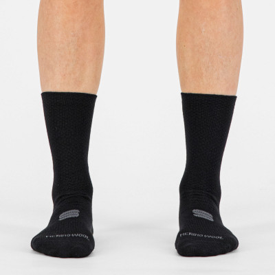 Zimné cyklistické ponožky dámske Sportful Wool 18 čierne/antracitové