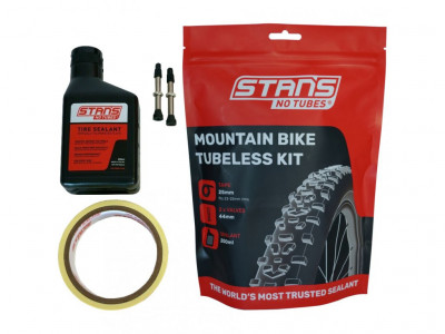 STAN’S NO TUBES MTB Sada pre bezdušové pneumatiky - tmel 200ml, vložka 25mm, 44mm ventilka (2ks)