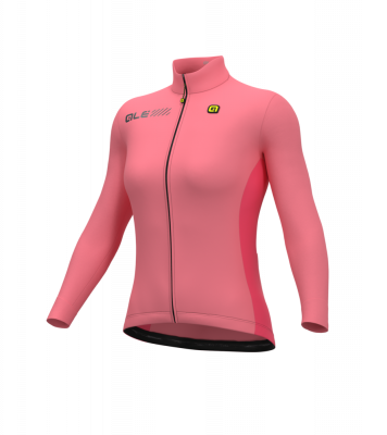 Zateplený cyklistický dres dámsky Alé Cycling Fondo 2.0 Solid ružový