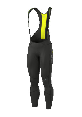 Zimné cyklistické nohavice Alé pánske R-EV1 Agonista Plus čierne/žlté