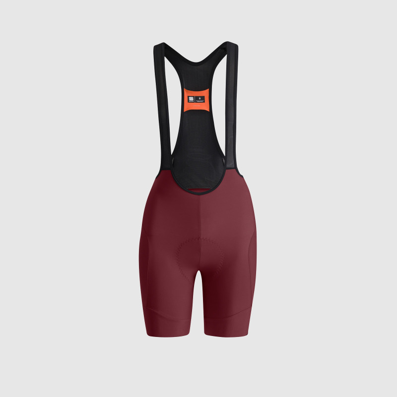Sportful Colorful Pulse dámske cyklo šortky s trakmi Red Wine