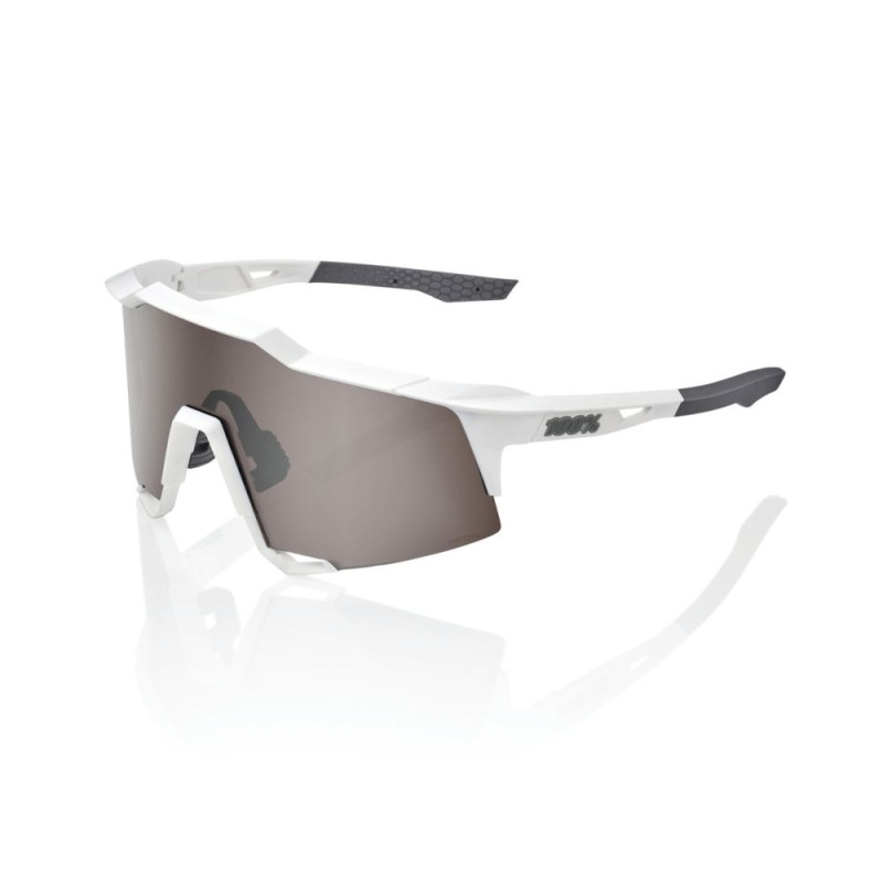 Cyklistické brýle 100% Speedcraft - Matte White - HiPER Silver Mirror Lens