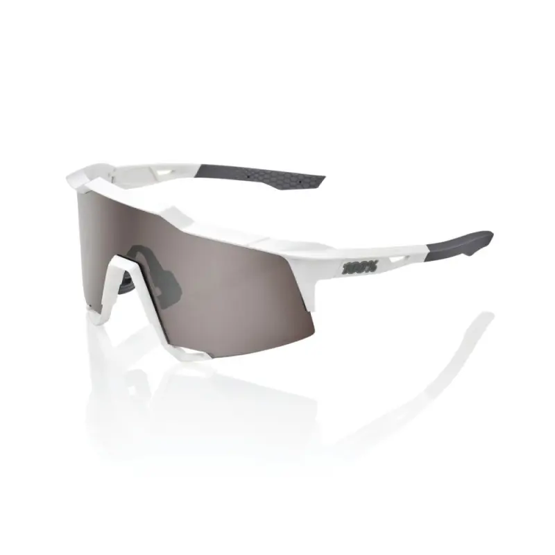 Cyklistické brýle 100% Speedcraft - Matte White - HiPER Silver Mirror Lens