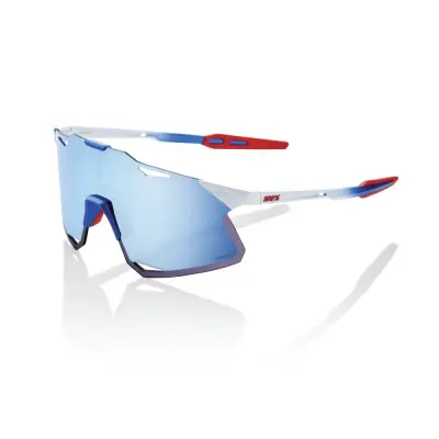HYPERCRAFT - Total Energies Team Matte White / Metallic Blue - HiPER Blue Multilayer Mirror