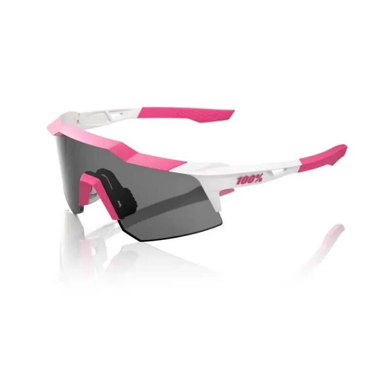 Cyklistické brýle 100% Speedcraft XS - Puddy Pink White - Smoke