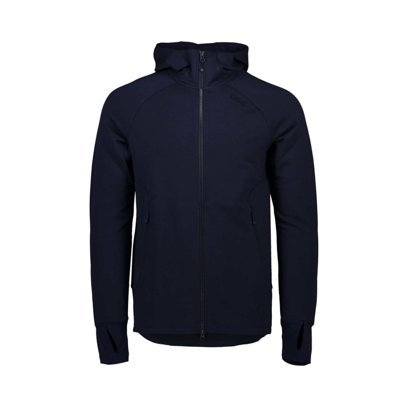 M's Merino Zip Hood Turmaline Navy M