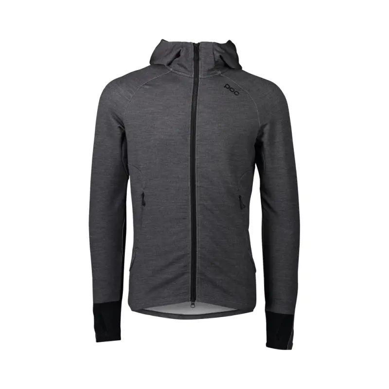M's Merino Zip Hood Sylvanite Grey Melange M