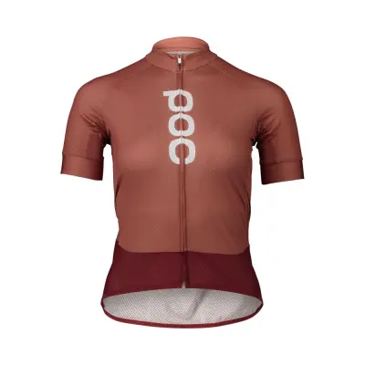 W's Essential Road Logo Jersey Himalayan Salt/Garnet Red M