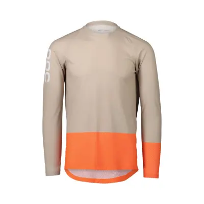 MTB Pure LS Jersey Light Sandstone Beige/Zink Orange M