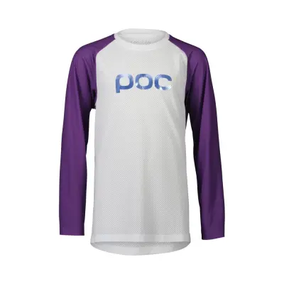 Y's Essential MTB LS Jersey Hydrogen White/Sapphire Purple