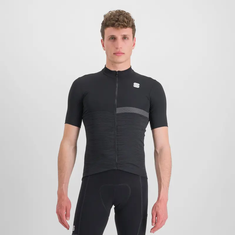 Férfi nyári kerékpáros mez Sportful Giara fekete