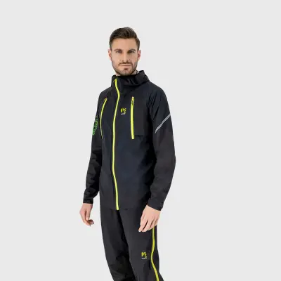 Karpos Lavaredo Rain Bunda čierna/zelená fluo