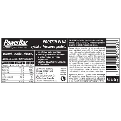 PowerBar ProteinPlus 30% tyčinka 55g Karamel-Vanilka