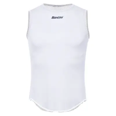 Funkčné tričko bez rukávov SANTINI Lieve White - M