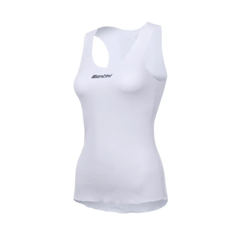 Funkčné tričko bez rukávov SANTINI Lieve White - XS