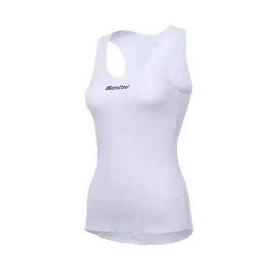 Funkčné tričko bez rukávov SANTINI Lieve White - XS