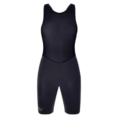 Šortky s trakmi SANTINI Unico Lady Black