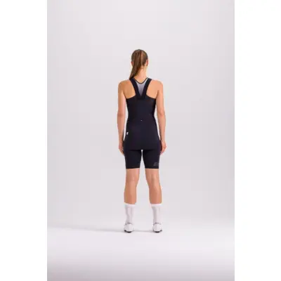 Šortky s trakmi SANTINI Unico Lady Black