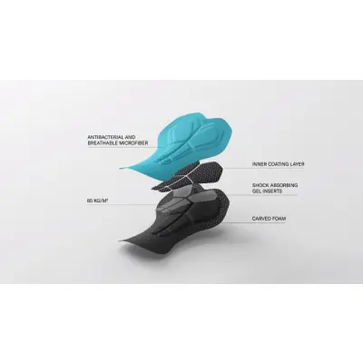 Kraťasy s trakmi SANTINI Plush Nero