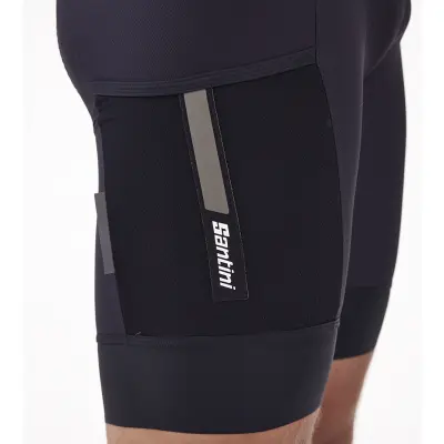 Kraťasy s trakmi SANTINI Gravel Black