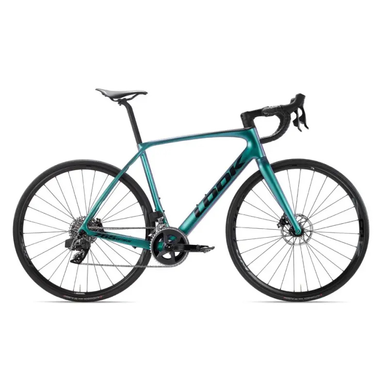LOOK 765 Optimum 2 Disc Chameleon Green Blue Mat Rival Etap Fulcrum Racing 900 Wh