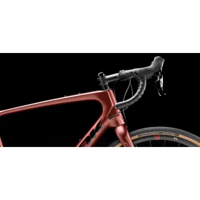 LOOK 765 Gravel Disc Red Dust Metallic Satin Apex 1X12 Shimano Wh-RS 370