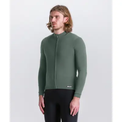 Dres s dlhým rukávom SANTINI Impetus Zip Green