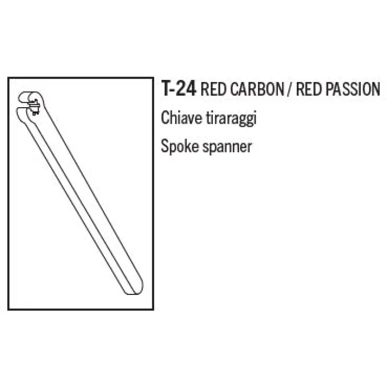 Náhradní díly FULCRUM spoke wrench RED CARBON