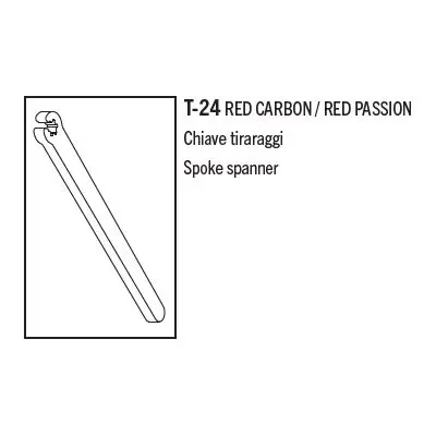Náhradní díly FULCRUM spoke wrench RED CARBON
