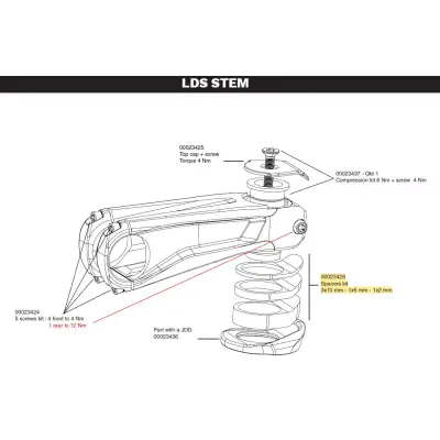 Náhradní díl LOOK Spacers Kit - E 765/Gravel Lds Stem